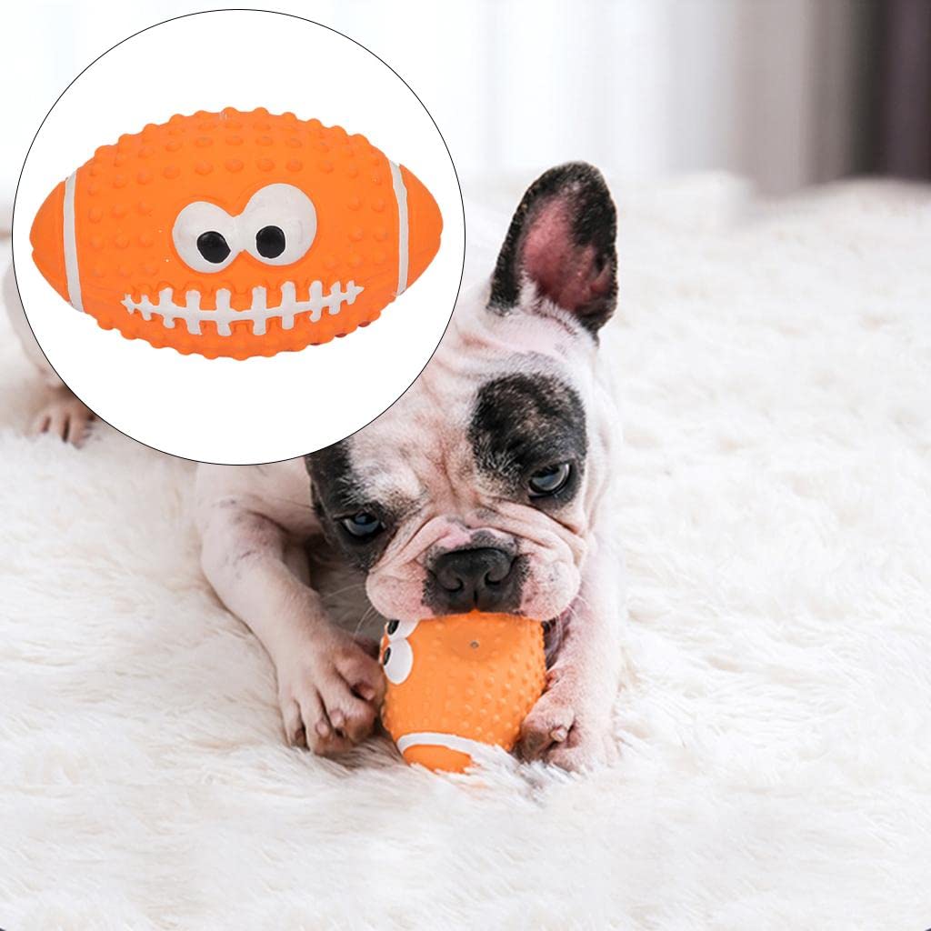 Balle pour Chien - DogBallLatex™ - Rugby Orange - Paw Paradise Zone