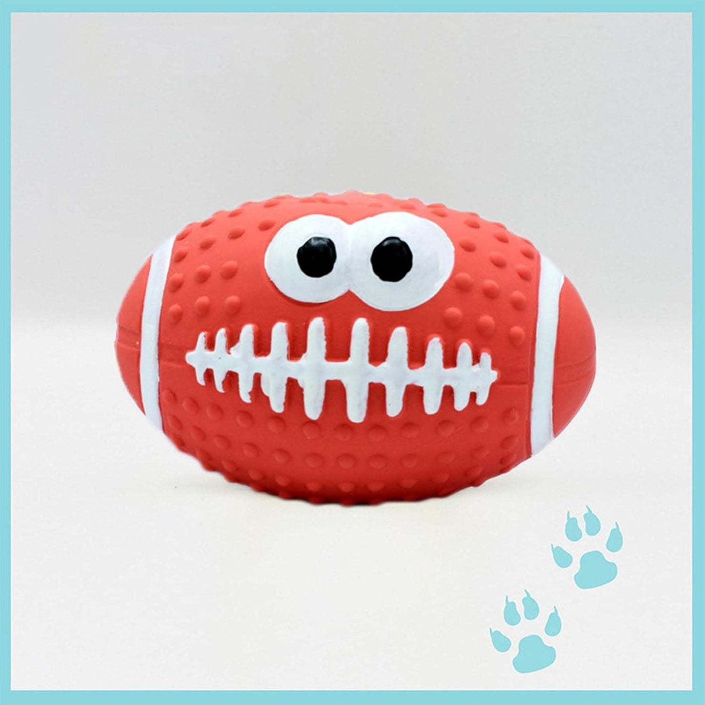 Balle pour Chien - DogBallLatex™ - Rugby Rouge - Paw Paradise Zone