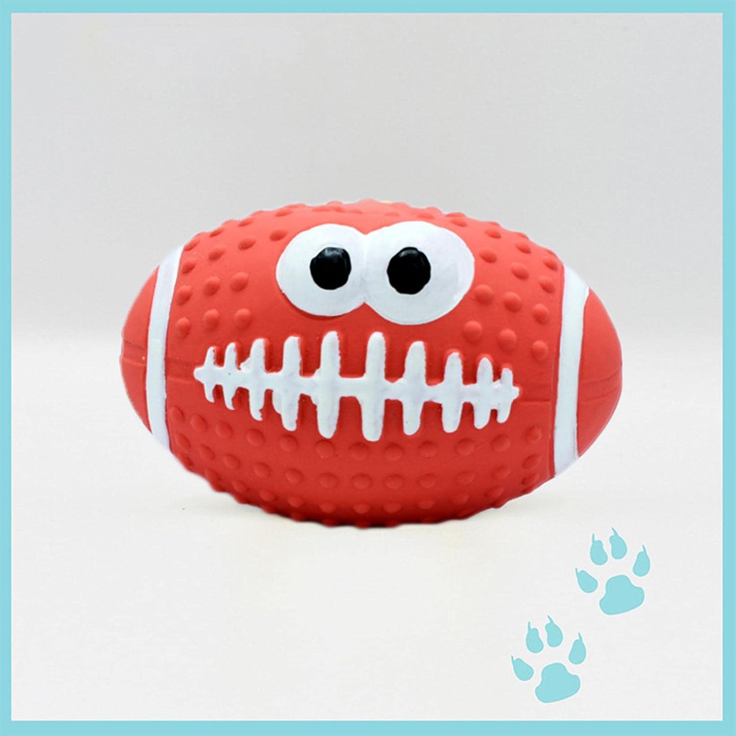 Balle pour Chien - DogBallLatex™ - Rugby Rouge - Paw Paradise Zone